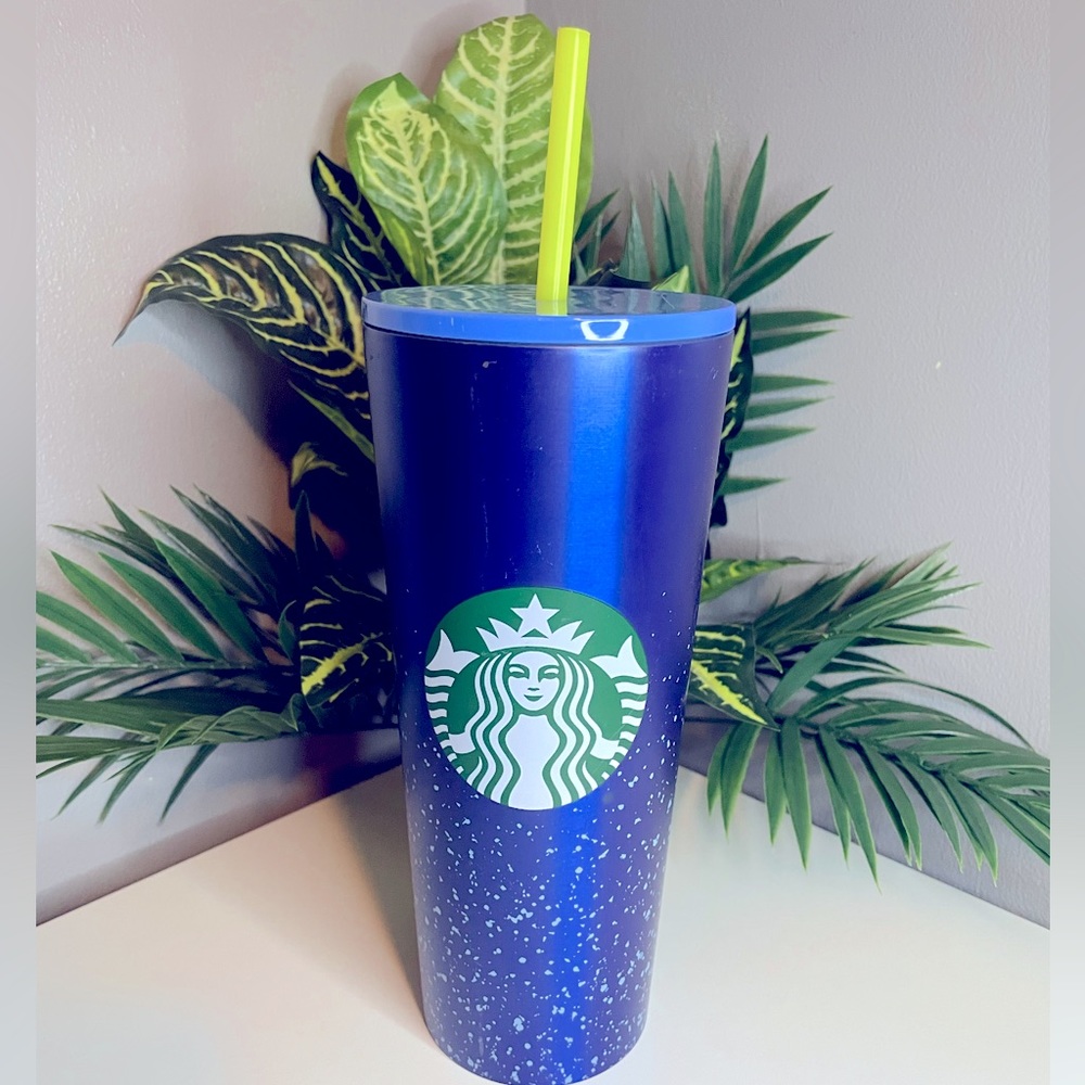 💦 NWT Starbucks Cobalt Speckled Blue Stainless Steel Tumbler,  Dori Ombre Venti